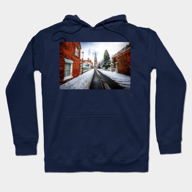 Westgate, Louth Winter Snow Scene Hoodie by tommysphotos